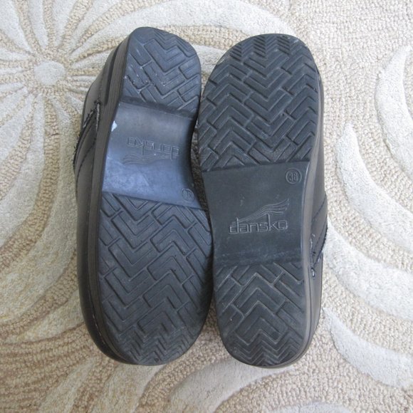 Dansko Womens Black Professional Slip Resistant Work Leather Clogs Size 36 - Picture 10 of 10